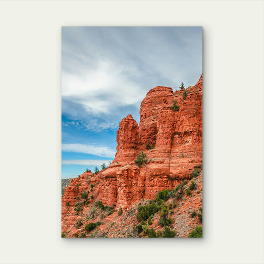 Close-Up of Red Rock Formations in Sedona, Arizona 60x90cm Metal Print Ready to Hang