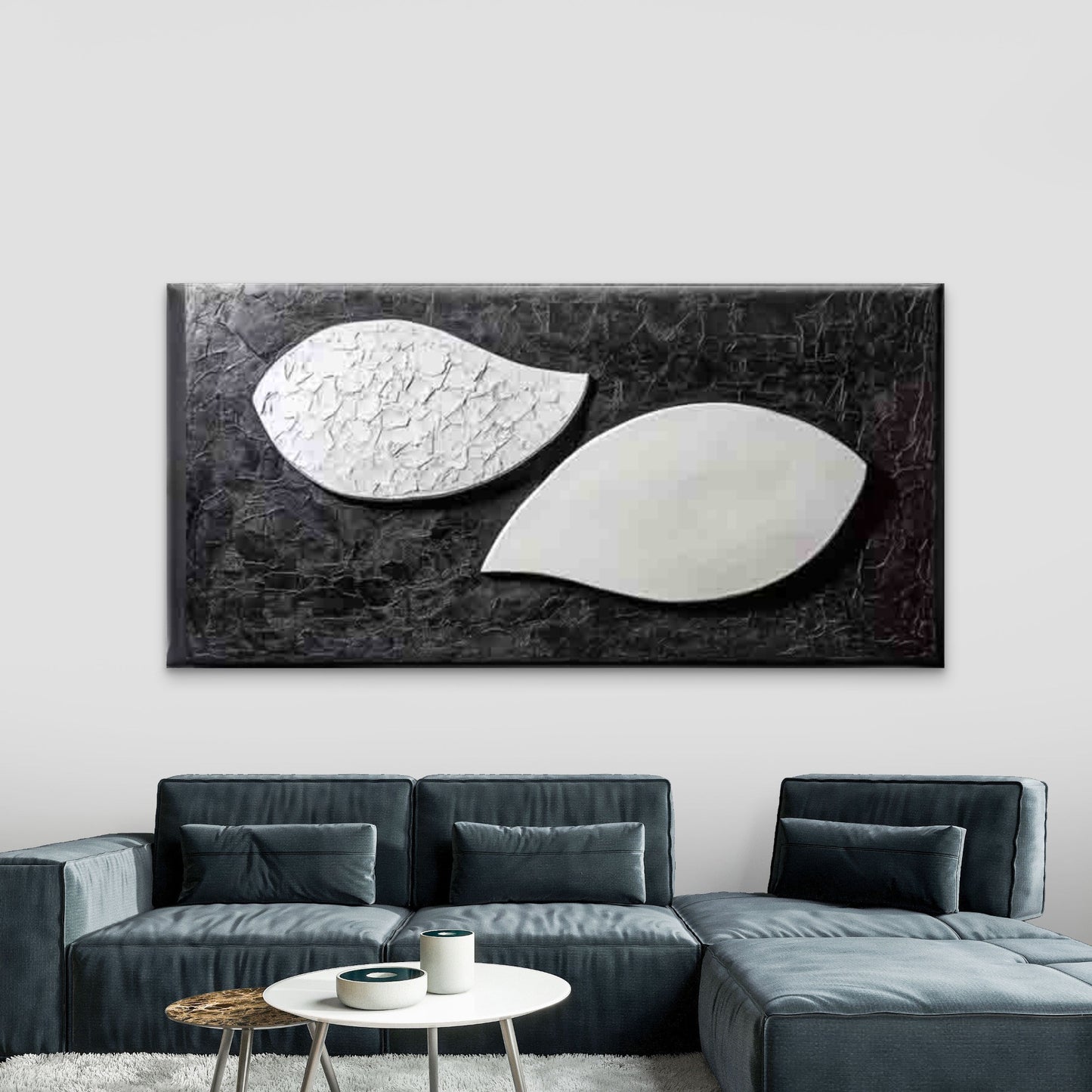 Background & Cracked Texture Wall Art Canvas Office Home Room Framed 120x60cm