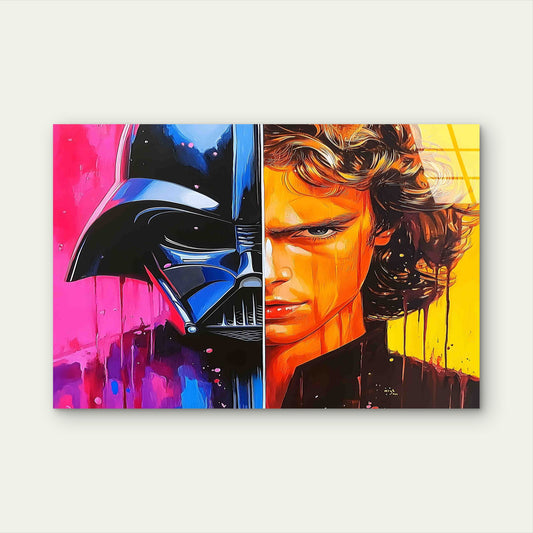Sci-Fi Villain and Hero Tempered Glass Printing Wall Art Australian Made Quality