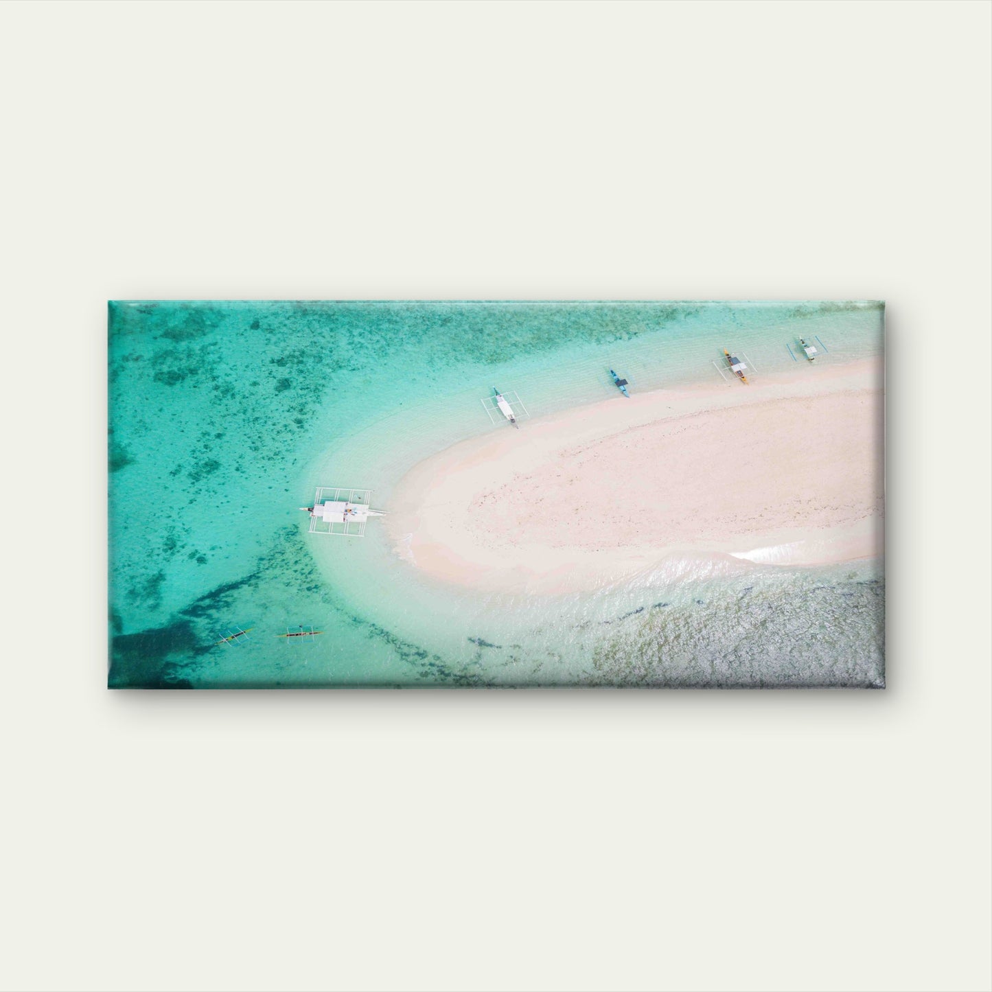 Naked Island in Siargao Wall Art Canvas Office Home Room Framed 120x60cm