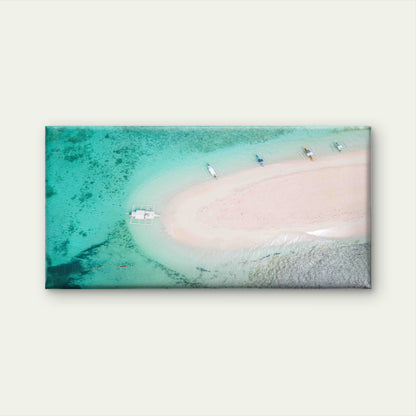 Naked Island in Siargao Wall Art Canvas Office Home Room Framed 120x60cm