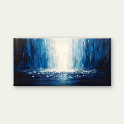 Blue Tones Abstract Perfect Wall Art Canvas Office Home Room Framed 120x60cm - Bella Home Decor