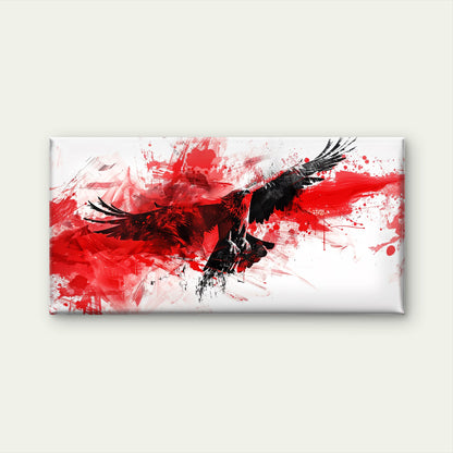 Soaring Red Eagle Bird Wall Art Canvas Office Home Room Framed 120x60cm