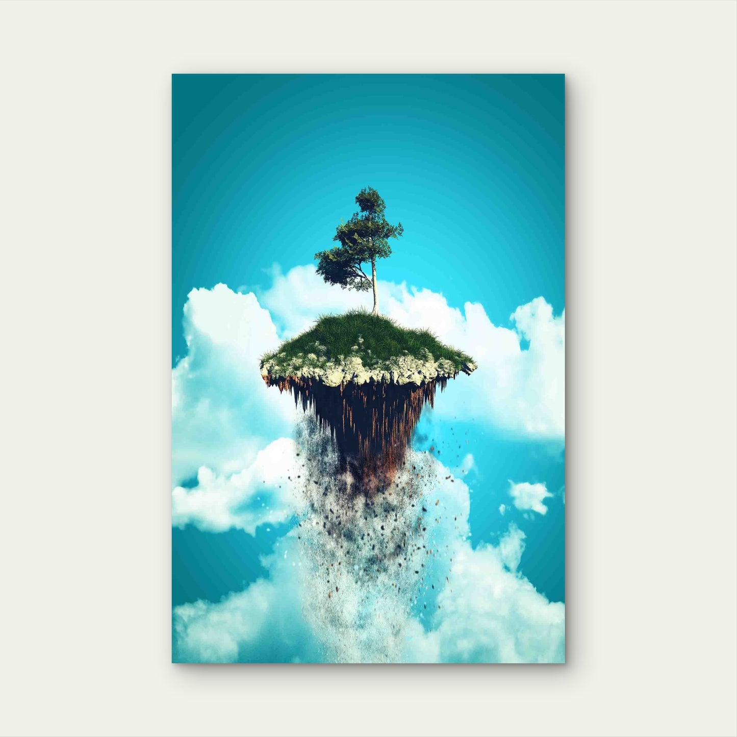 Floating Islands in the Clouds Metal Print Ready to Hang