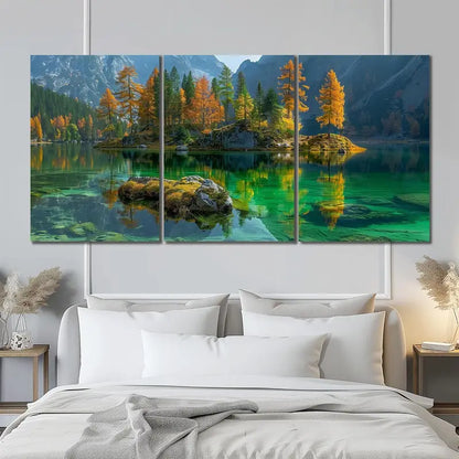 3pcs Summer Landscape Canvas Metal Print Ready to Hang Art