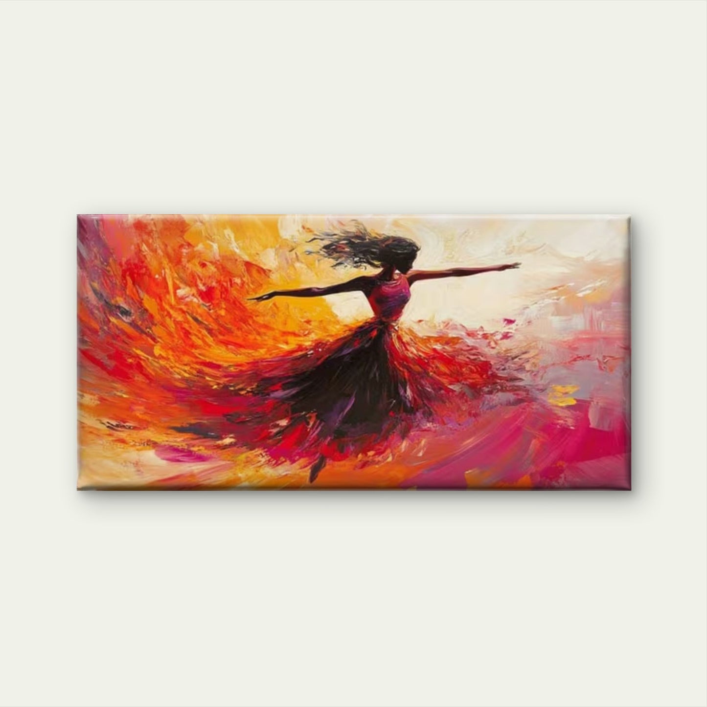 Abstract Swirl Art Dancer Wall Art Canvas Office Home Room Framed 120x60cm