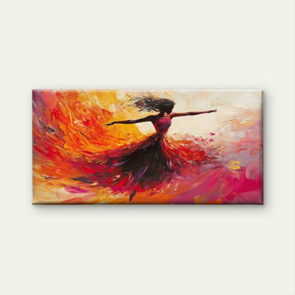 Abstract Swirl Art Dancer Wall Art Canvas Office Home Room Framed 120x60cm