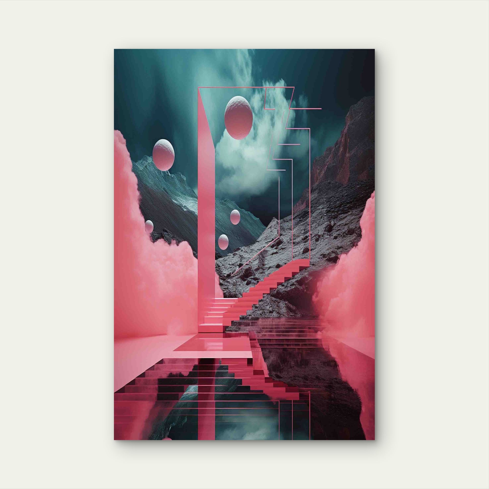 Beautiful Geometric Shapes Nature 60x90cm Metal Print Ready to Hang