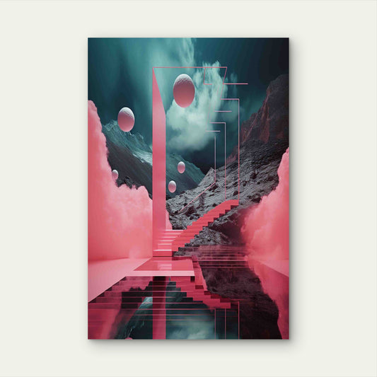 Beautiful Geometric Shapes Nature 60x90cm Metal Print Ready to Hang