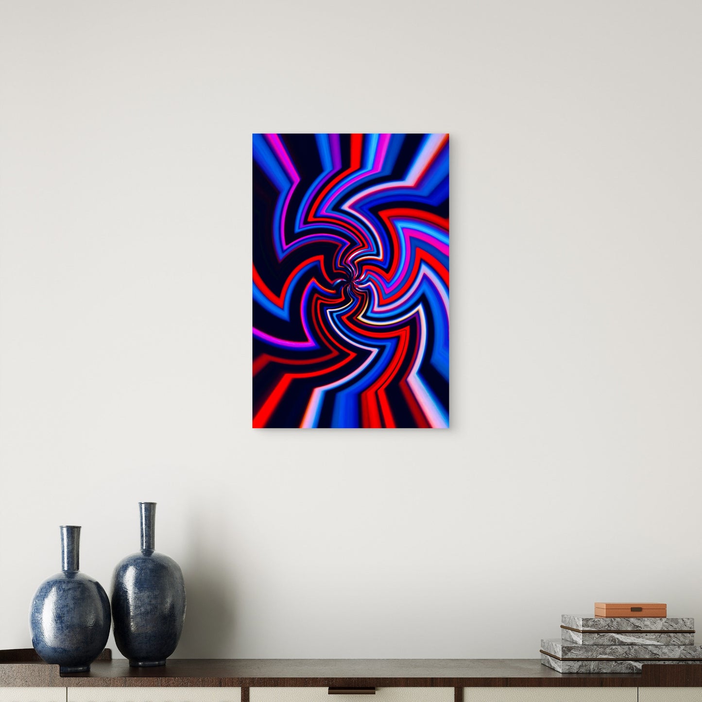Abstract Kaleidoscope Swirl Design 40x60cm Metal Print Ready to Hang