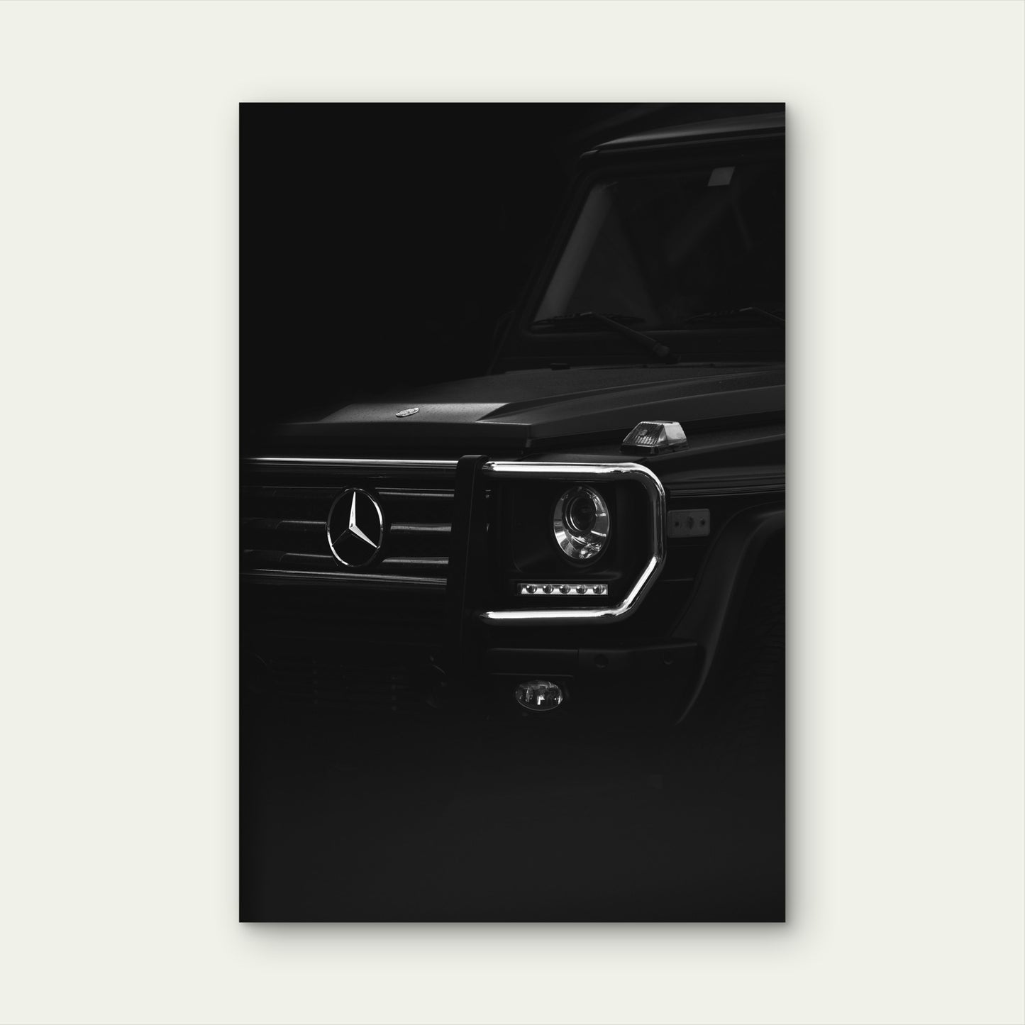 Mercedes G Wagon Front Grille Black Luxury 40x60cm Metal Print Ready to Hang
