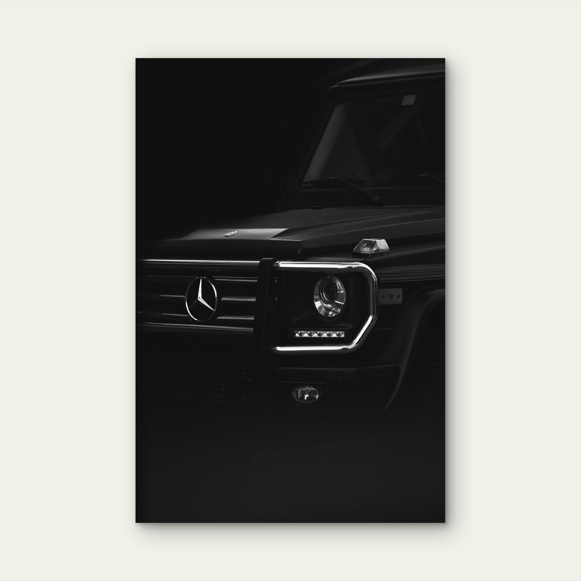 Mercedes G Wagon Front Grille Black Luxury 40x60cm Metal Print Ready to Hang