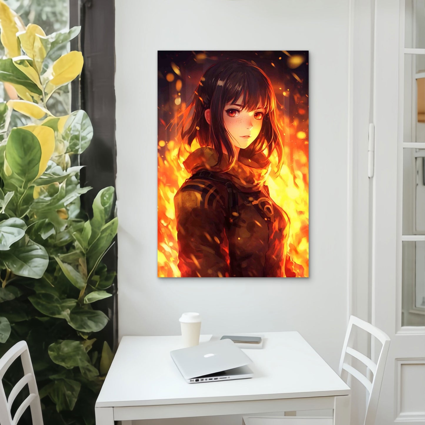 The Maiden Of Eternal Embers 60x90cm Metal Print Ready to Hang - Bella Home Decor