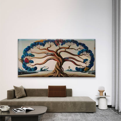 Abstract Surreal Tree Wall Art Canvas Office Home Room Framed 120x60cm