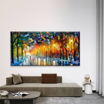 Colorful Autumn Park Wall Art Canvas Office Home Room Framed 120x60cm