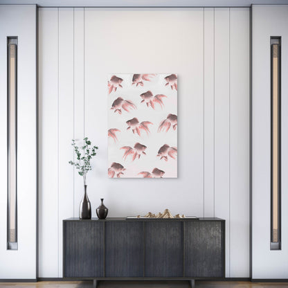 Two Veil Goldfish 60x90cm Metal Print Ready to Hang