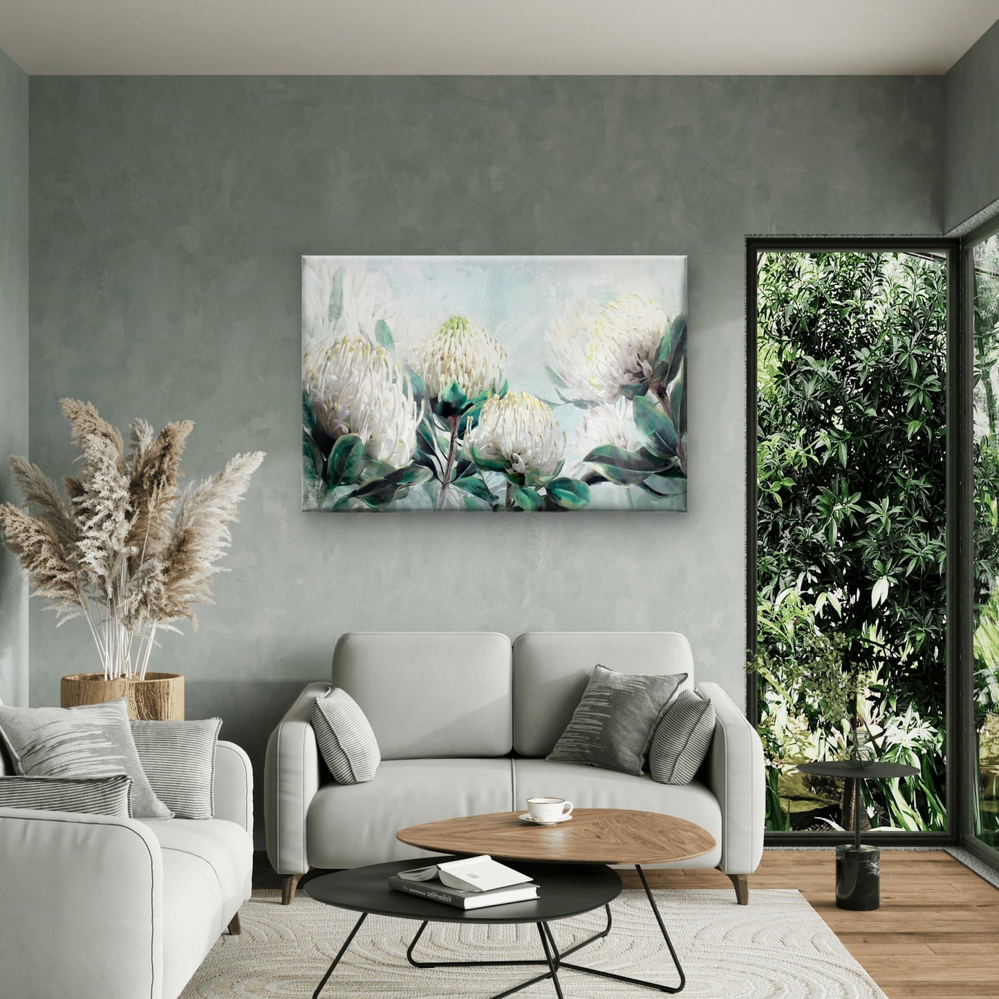 Neutral Color Protea Flowers Painting Wall Art Decor 100% Australian Made - Bella Home Decor