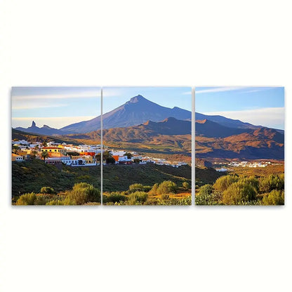 3pcs Canary Islands Spain Seaside Print Wall Art Set Canvas Framed 60x90cm - High Quality Print 100% Australian Made Wall Canvas Ready to Hang - Bella Home Decor