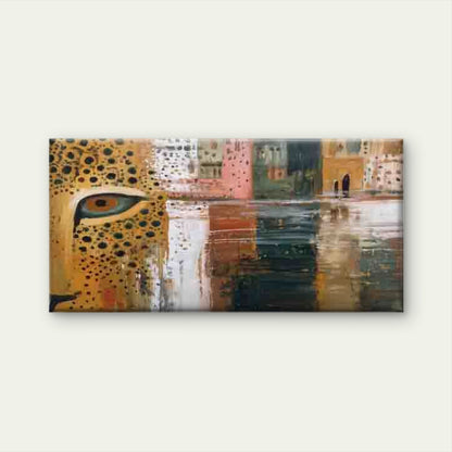 Abstract Leopard Eye Design Wall Art Canvas Office Home Room Framed 120x60cm - Bella Home Decor