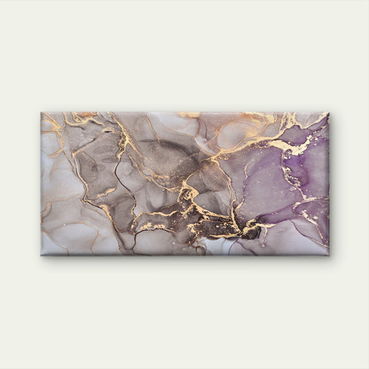 Abstract Lavender Brown Wave Wall Art Canvas Office Home Room Framed 120x60cm