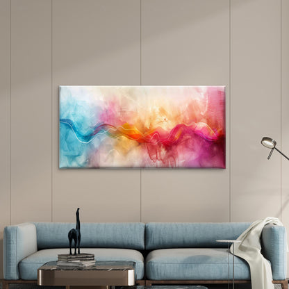 Abstract Swirling Watercolor Wall Art Canvas Office Home Room Framed 120x60cm - Bella Home Decor