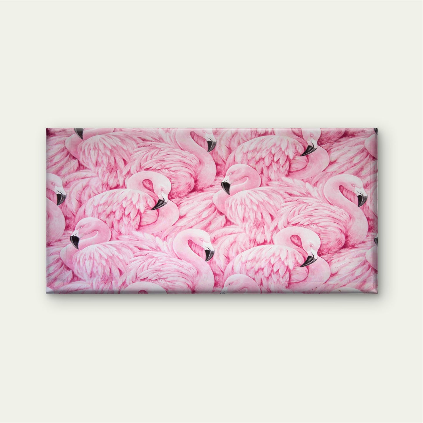 Pink Flamingos Pattern Exotic Wall Art Canvas Office Home Room Framed 120x60cm