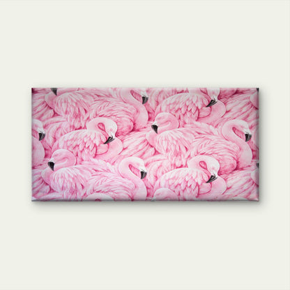 Pink Flamingos Pattern Exotic Wall Art Canvas Office Home Room Framed 120x60cm