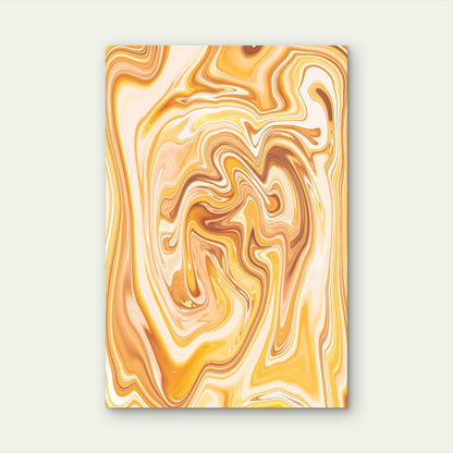 Gold Liquid Paint Marble Background Metal Print Ready to Hang