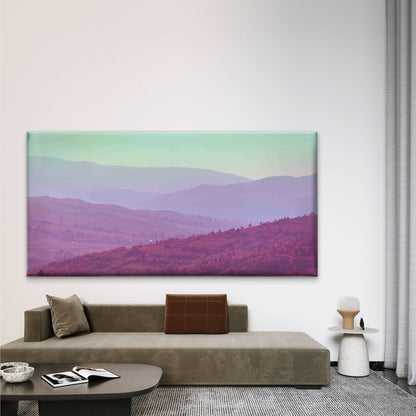 Sunset Over Carpathian Mountain Wall Art Canvas Office Home Room Framed 120x60cm