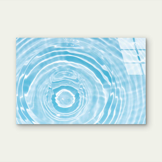 Light Blue Coastal Wate Tempered Glass Printing Wall Art Australian Made Quality