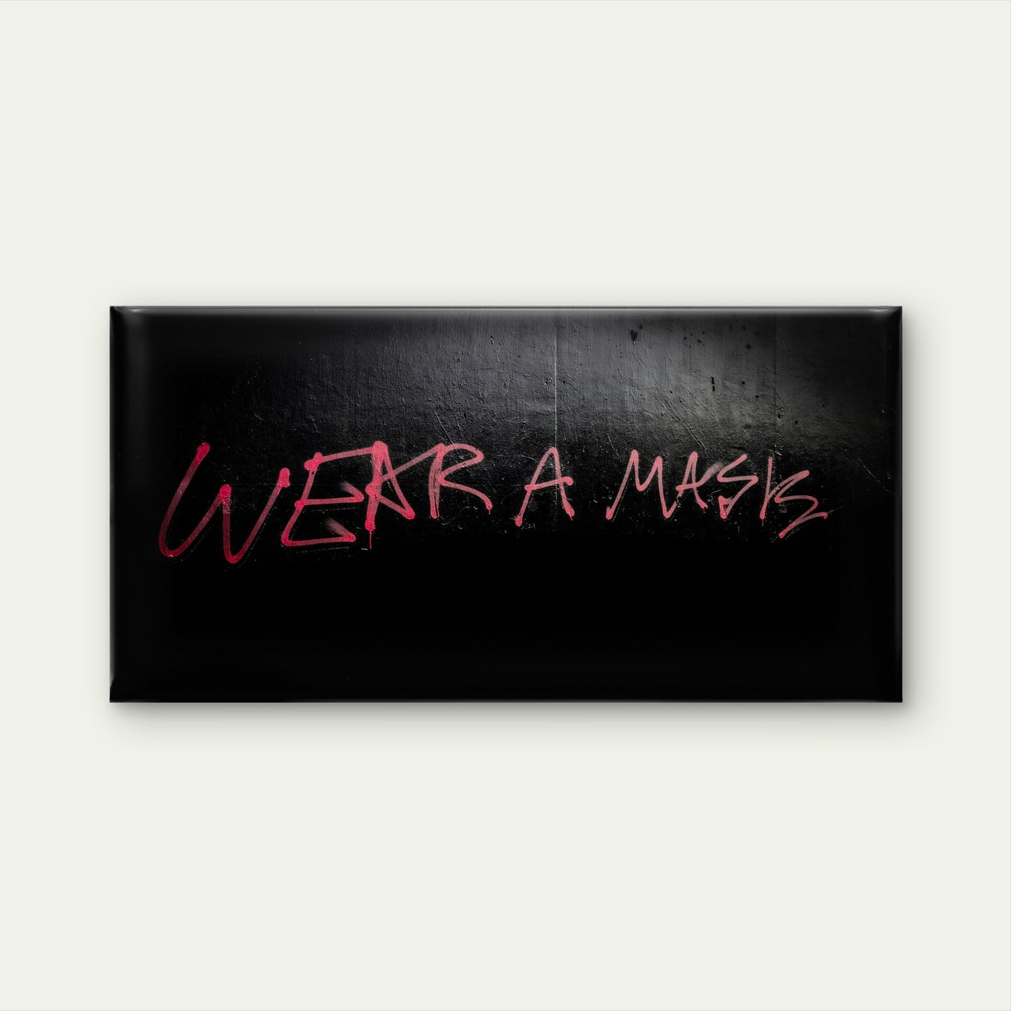 Wear A Mask word title painting Wall Art Canvas Office Home Room Framed 120x60cm