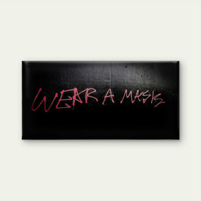 Wear A Mask word title painting Wall Art Canvas Office Home Room Framed 120x60cm