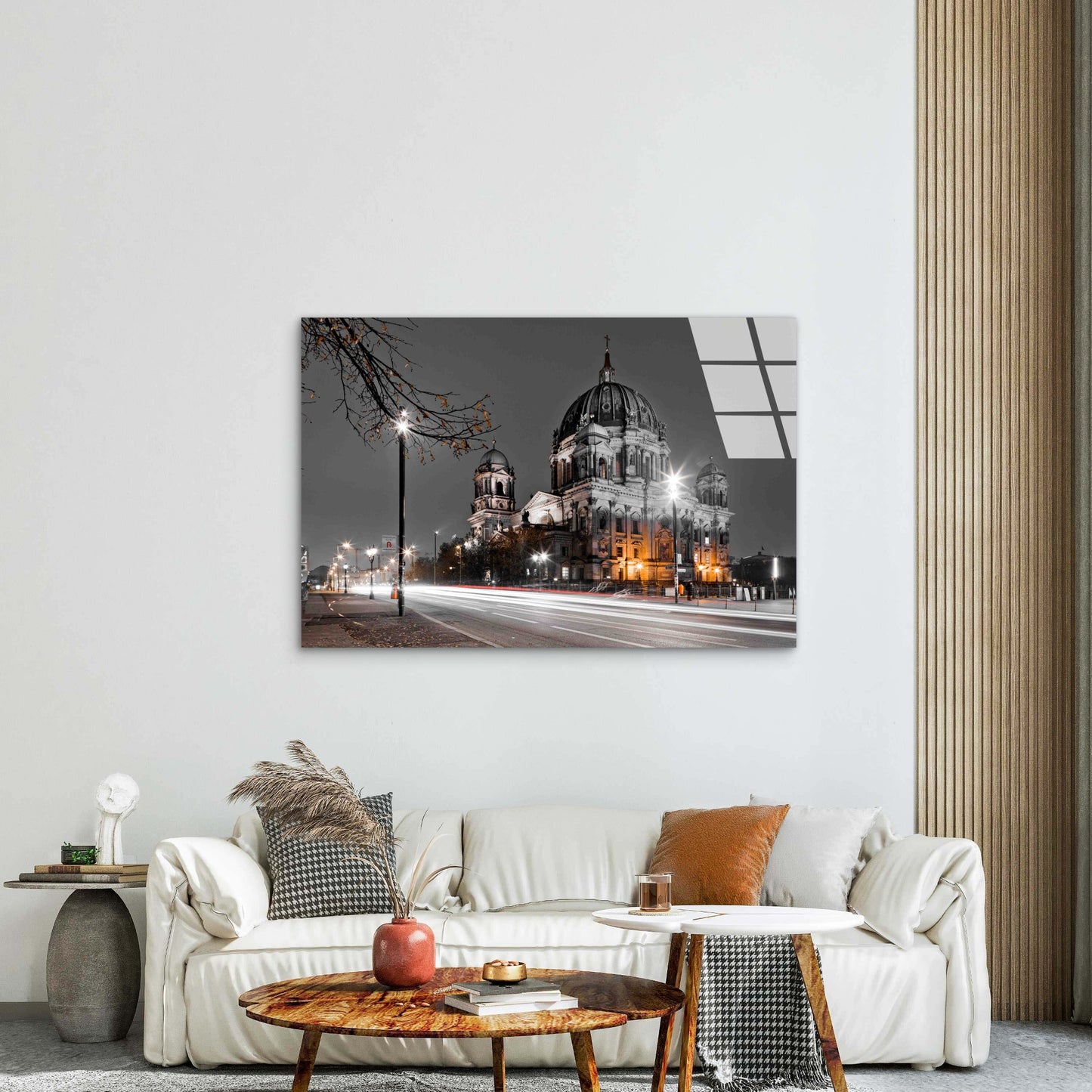 Berlin Cathedral Night Tempered Glass Printing Wall Art Australian Made Quality