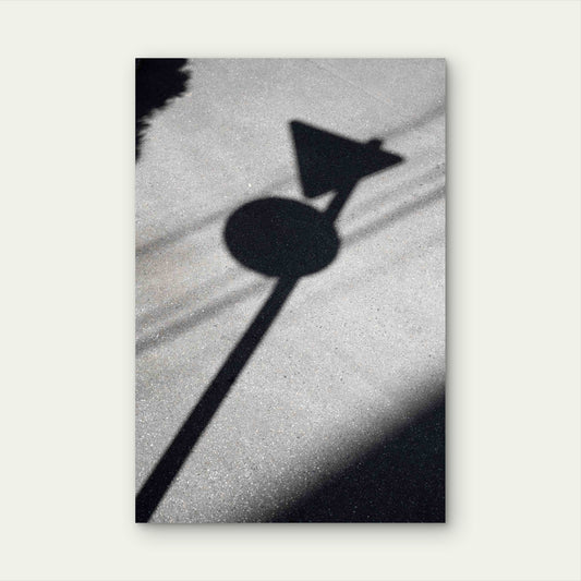 Abstract Daytime Shadows From Outdoors 40x60cm Metal Print Ready to Hang