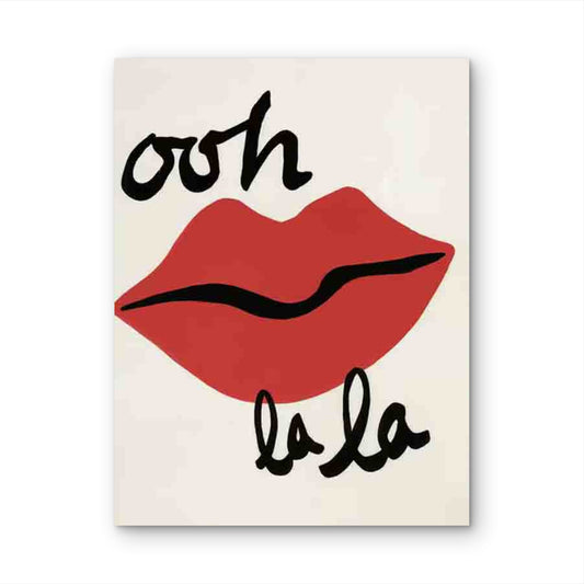 Ooh La La Lips 60x90cm Metal Print Ready to Hang