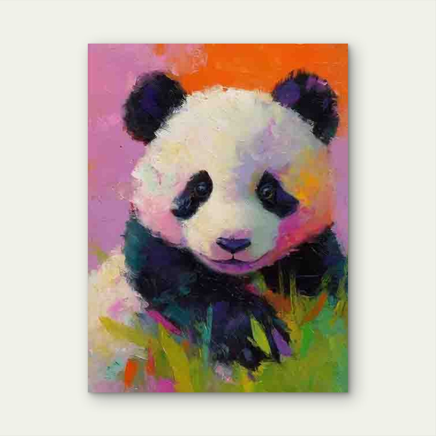 Panda Artwork 60x90cm Metal Print Ready to Hang