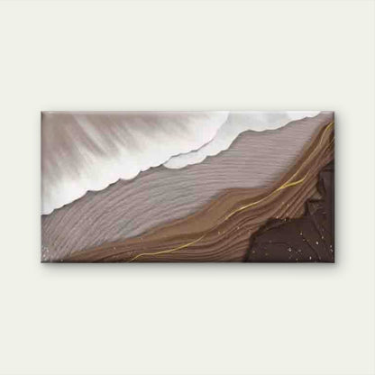 Chocolate And Golden Fusion Wall Art Canvas Office Home Room Framed 120x60cm - Bella Home Decor