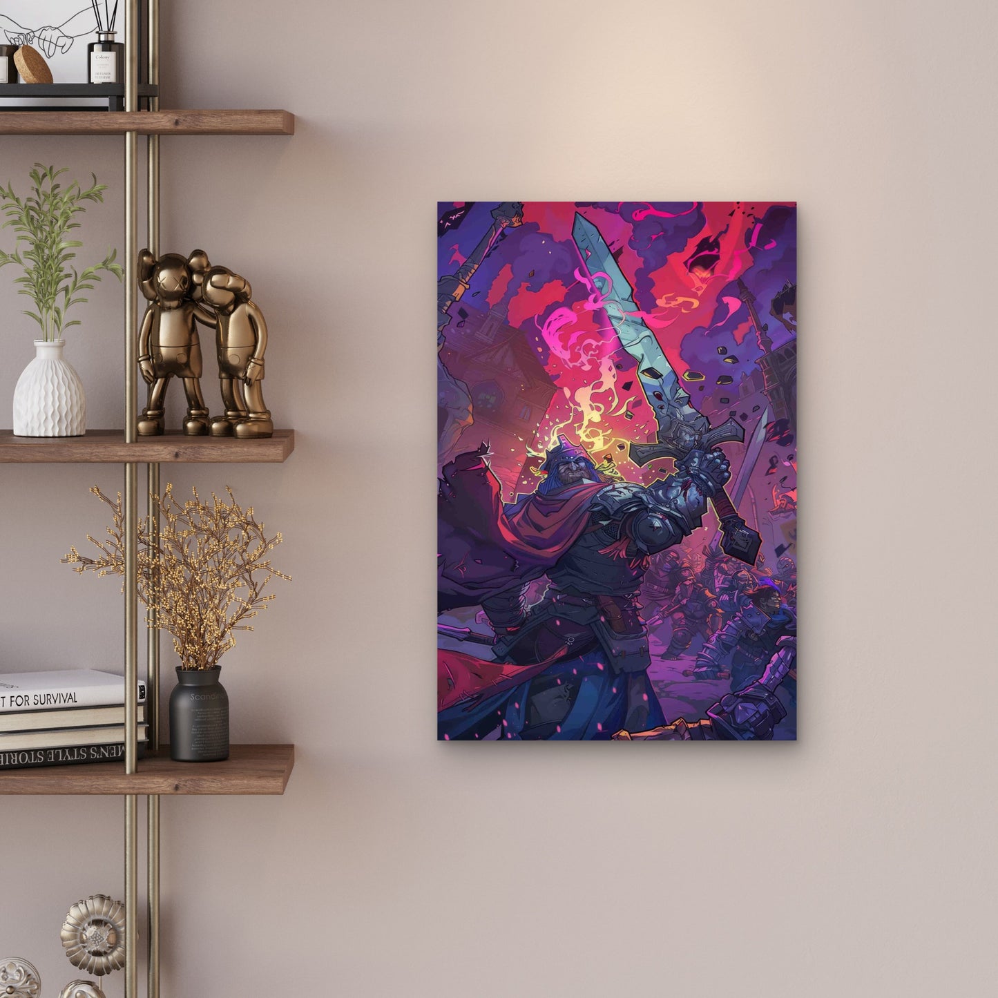 The Glowing Blade 60x90cm Metal Print Ready to Hang