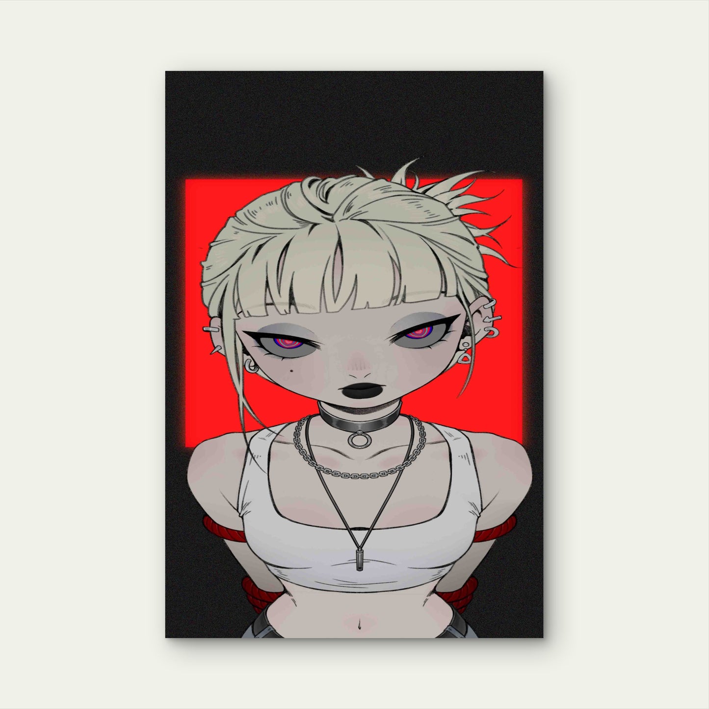 Cool Chinese Girl 60x90cm Metal Print Ready to Hang