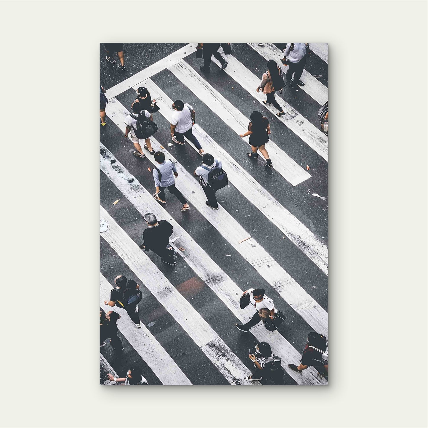 Aerial View Photography of Group of People Metal Print Ready to Hang