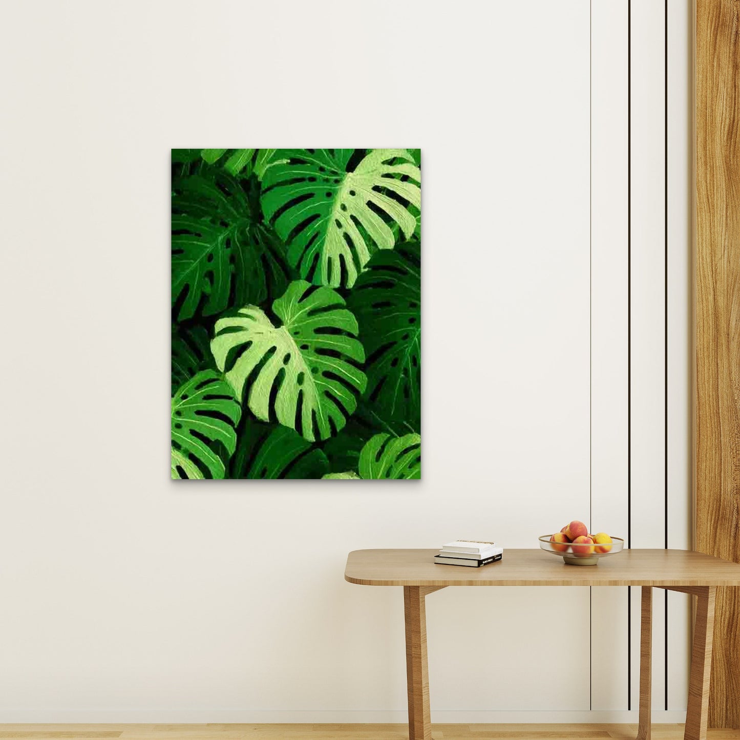 Jungle Green Leaf Rainforest Art Monstera, Botanical 60x90cm Metal Print Ready to Hang