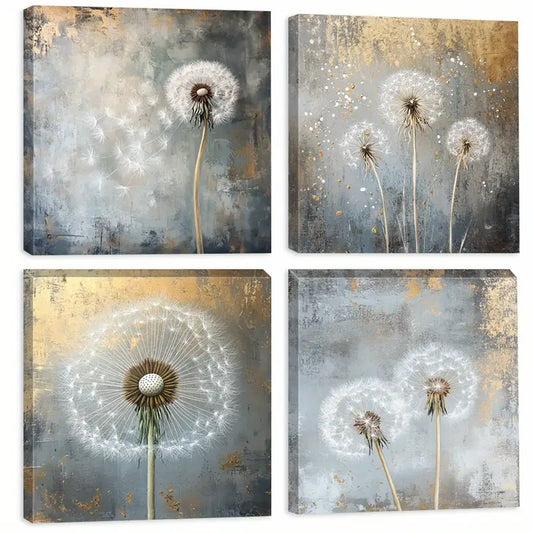 4pcs Nature Painting Room Aesthetic  NPR   Wall Art Canvas Framed