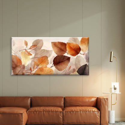 Autumn Maple Leaves Wall Art Canvas Office Home Room Framed 120x60cm