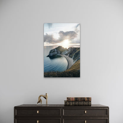 Serene Spring Time Durdle Door In Dorset England 40x60cm Metal Print Ready to Hang