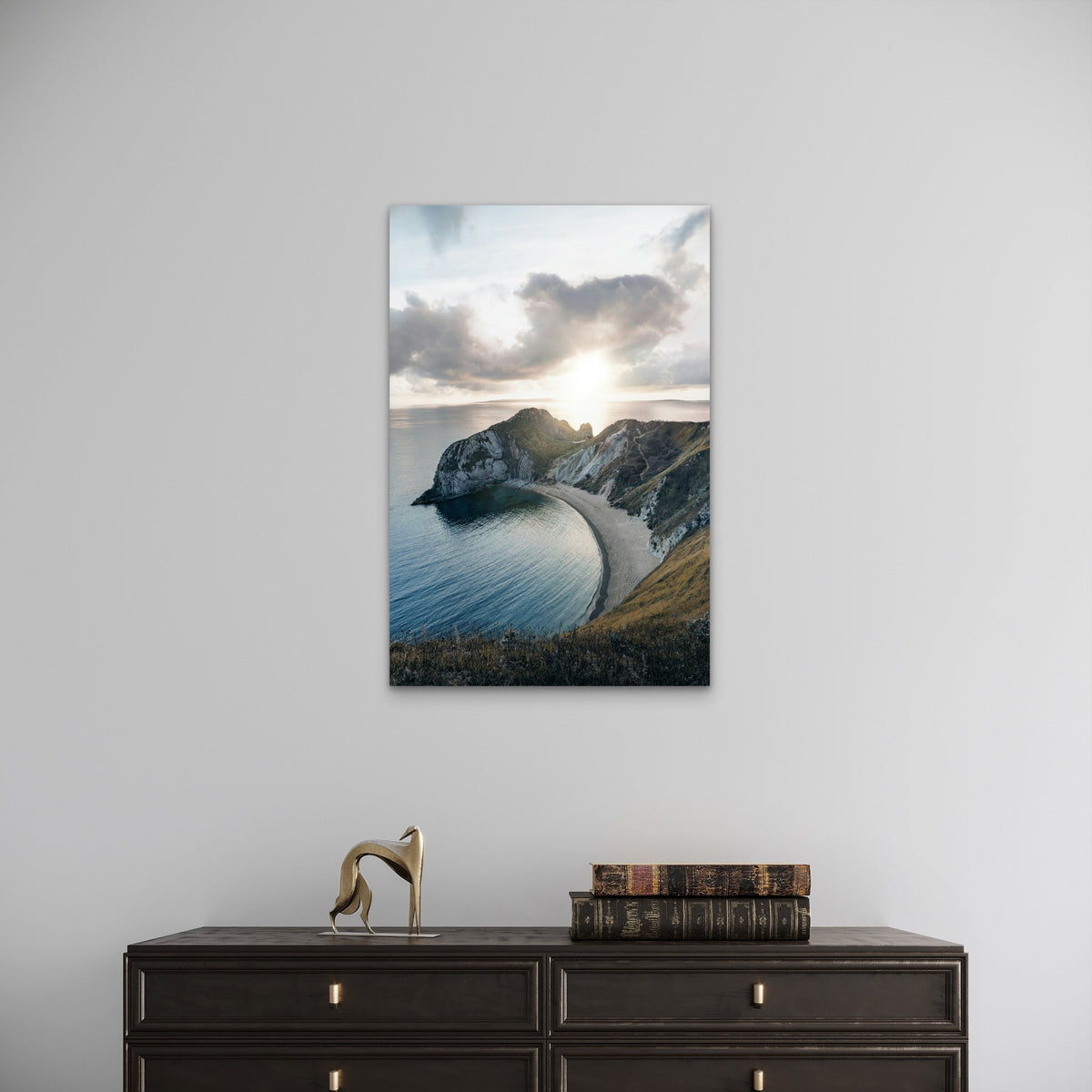 Serene Spring Time Durdle Door In Dorset England 60x90cm Metal Print Ready to Hang