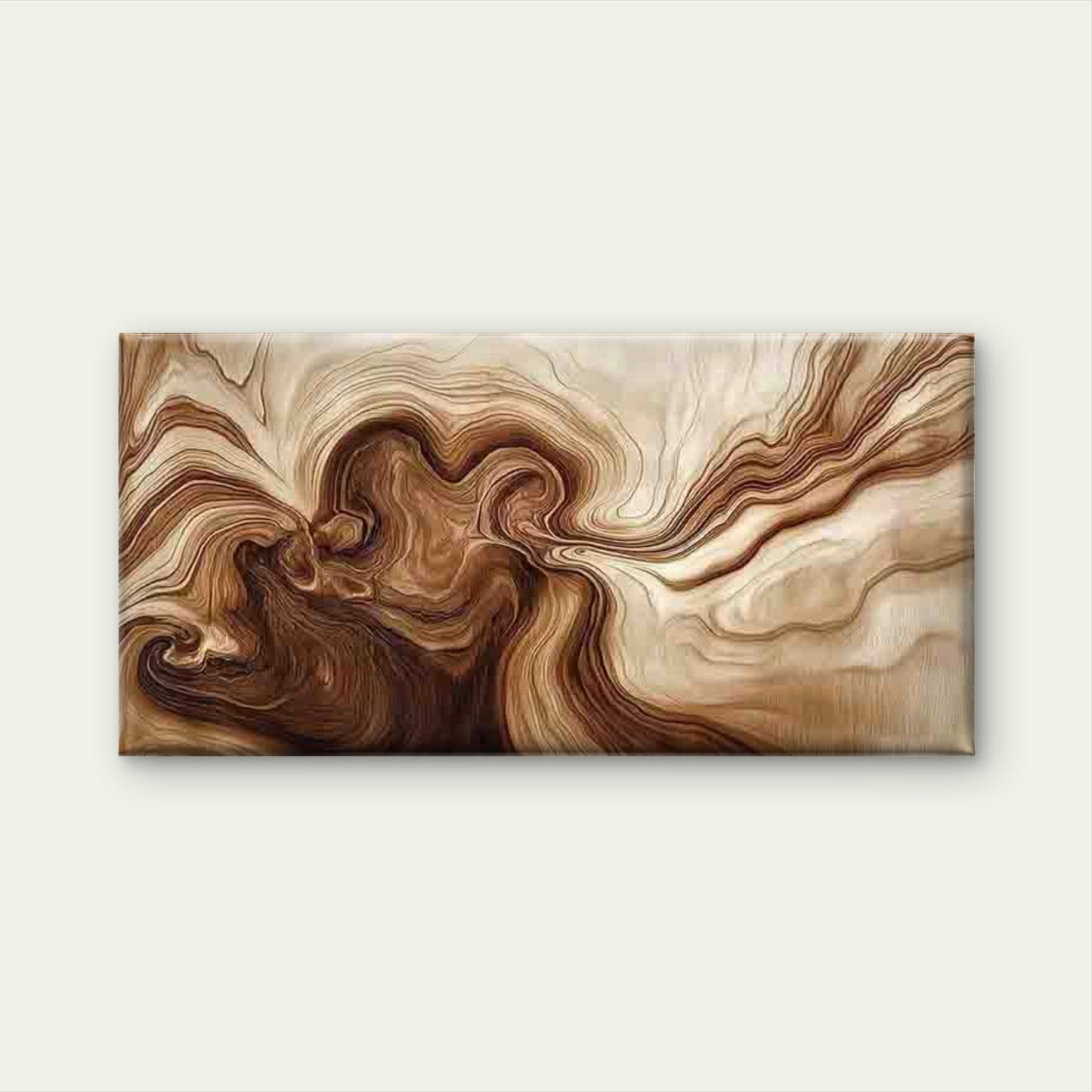 Abstract Brown Marble Texture Wall Art Canvas Office Home Room Framed 120x60cm