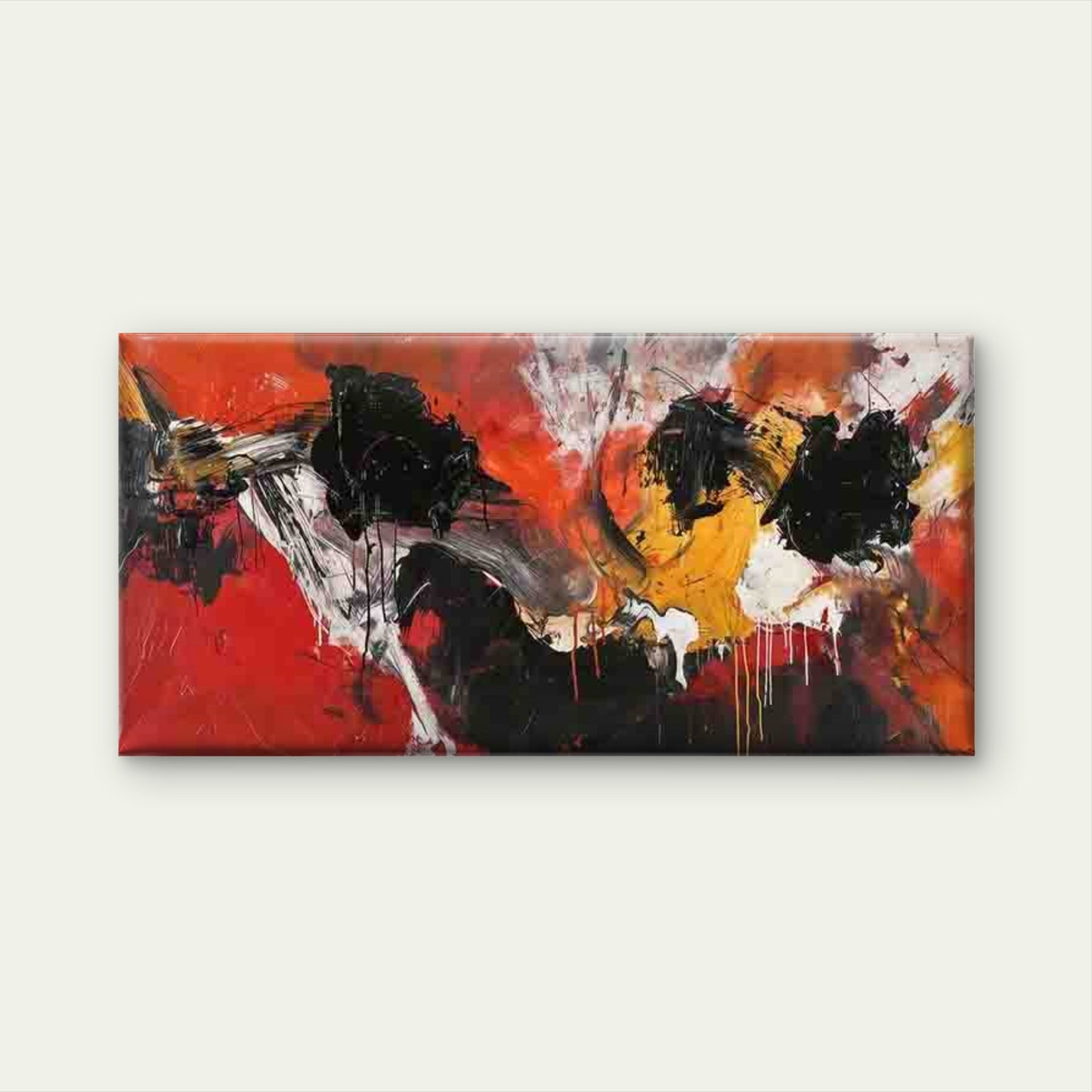 Abstract Splash of Multicolor Wall Art Canvas Office Home Room Framed 120x60cm