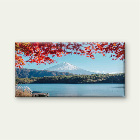 Lake Vista Of Japan Mount Fuji Wall Art Canvas Office Home Room Framed 120x60cm