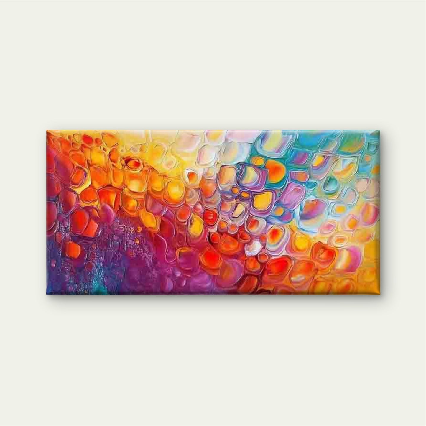 Colorful Abstract Geometric Wall Art Canvas Office Home Room Framed 120x60cm