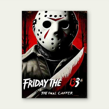 Black Theme Movie 60x90cm Metal Print Ready to Hang